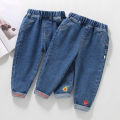 Spring and autumn new girls jeans 3 years old 5 foreign style children loose wear children's baby pants tide.