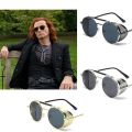 Good Omens Devil Cosplay Glasses Props Crowley David Tennant Sunglasses Demon Metal Vintage Punk Glasses for Men and Women Adult. 