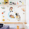 Creative Cartoon Astronaut Wall Stickers For Kids Rooms Baby Boy Bedroom Wall Decoration Home Decor Self-adhesive Vinyl Stricker. 
