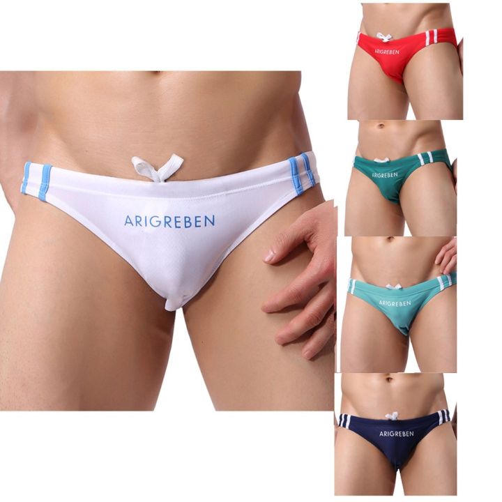 Men's%20Swimming%20Briefs%20Low%20Waist%20Bikini%20Panties%20Nylon%20Solid%20Color%20Swimsuit%20Quick-Drying%20Push%20Pad%20Shorts%20Beach%20Swimming%20Surf%20-%20Image%208