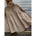 Ladies Chemise tops  Cotton And Linen Whistles Top Plus Size Blouse Women's linen blouse. 