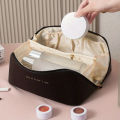Large Capacity Waterproof Cosmetic Bag – Stylish PU Leather Travel Organizer.
