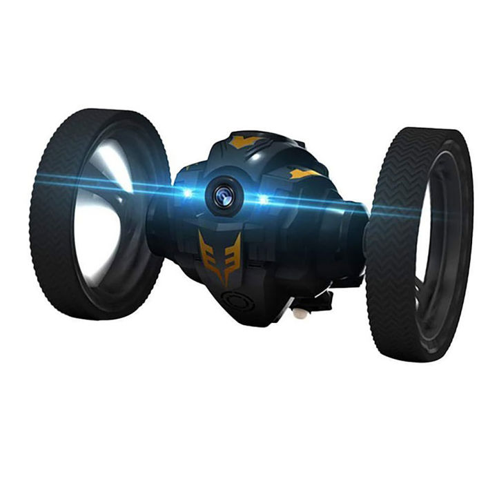 RC Bounce Car 2.4G Jumping Car With Camera 2.0mp Flexible Wheels Rotation LED Night Light RC Robot Car