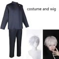 Gojo Satoru Cosplay Costume High School Uniform Suit Halloween Costume Men Adult Gojo Satoru Full Set. 