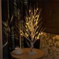 Tabletop Tree, White Tree with LED Lights, Warm White Small Tree Lights Battery Powered , Lighted Tree.