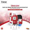 Sinocare Safe AQ Smart Glucometer Blood Glucose / Sugar Test Meter Diabetes Test Machine Blood Glucose Monitoring System | 25 Pcs free strips | 10 Years brand warranty by TRONZZ. 