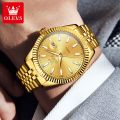 OLEVS Watch For Women Waterproof Sale Original Casual Elegant Luxurious Stainless Steel Gold Not Faded calendar Quartz (1 Year Warranty) 5593.