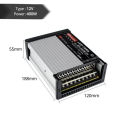 12V 33.3A 400W Rainproof LED Power Supply Outdoor Waterproof Transformer for Lighting Systems.