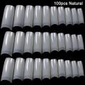 100/500pcs Tips Transparent Half Cover Nails Half French False Nail Art Tips Acrylic UV Gel Manicure Tip DIY Tool. 