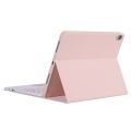 YT11B-A 2021 Detachable Candy Color Skin Texture Round Keycap Bluetooth Keyboard Leather Case with Touch Control & Pen Slot & Stand For iPad Pro 11 (2021)(Black). 