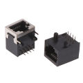 10PCS RJ45 Metal 8 Pin Female PCB Right Angle Board Jack Connector 8P8C Jessica. 