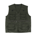 Men's Fishing Vest with Multi-Pocket Zip for Photography / Hunting / Travel Outdoor Sport - Green , XXL.