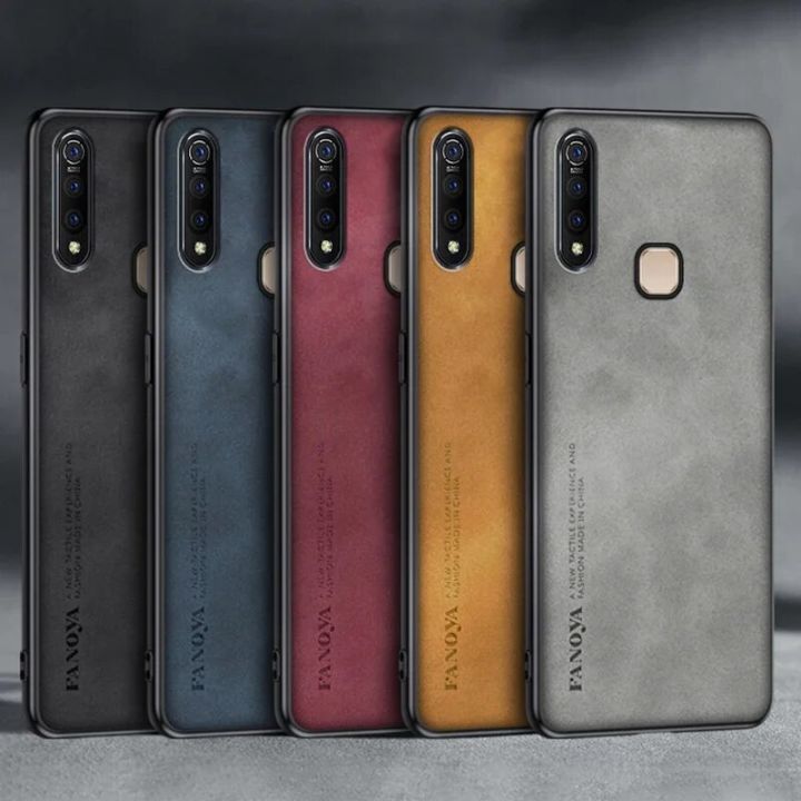 Premium Leather Case For Vivo Y19 Y17 Y16 Y15 Y12 Y11 2019 Cover Matte Phone Case For Vivo 1907 S1 Z5X U3 U3X Y85