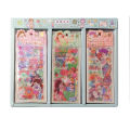Yeda 4-in Flash Laser Transparent Handbook Cute Cartoon Girl Pattern DIY Memo Decoration Sticker.