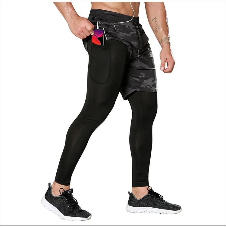 Mens shorts with leggings attached hotsell