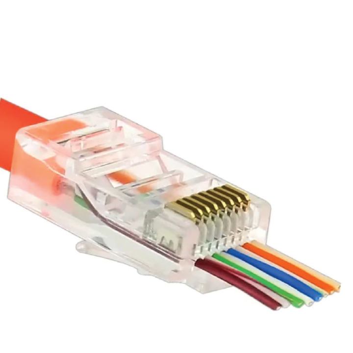 100%20pcs%20Staggered%20EZ%20RJ45%20Cat6%20/%20Cat5e%20Pass%20Through%20Connector%20-%208P8C%20Gold%20Plated%20Passthrough%20-%20Image%202