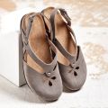 Foreign trade amazon wish2020 fashion 43 summer simple and generous ladies rear cutout flat sandals.