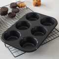 6 Cups Carbon steel Mini Muffin Bun Pan non-stick Cupcake Baking Bakeware Mould Tray Cake mold.