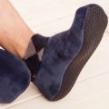 Men Thicken Fleece Sock Winter Warm Boat Socks Non Slip Elastic Indoor Floor Socks Slipper Fleece Bed Sock Non Slip Slipper Sock. 