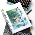 Himi High-Quality Art Gouache Pad 8.5x8.5 inches 50 Sheets - Multi-Purpose for Sketching, Colored Pencils, and Acrylic. 