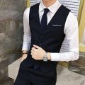 Man Business Vests Suit Single-breasted Slim-fit Non-shrink Polyester 2021 Men Skin-friendly Formal Vest for Business Shirt Hot.
