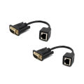 1PC VGA Extender Male/Female to RJ45 Ethernet Female LAN CAT5 CAT6 Network Cable Adapter. 