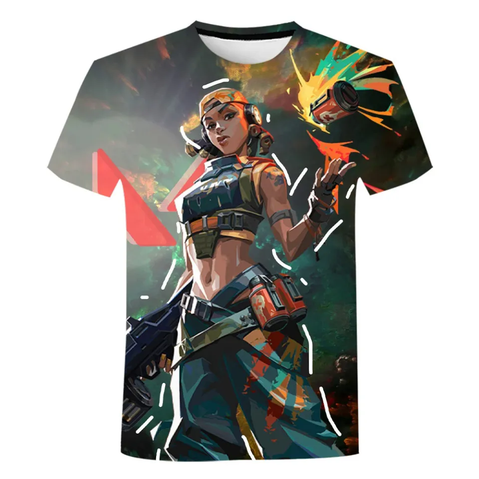 Valorant T-Shirts Cartoon Game 3D Print Streetwear Men Women