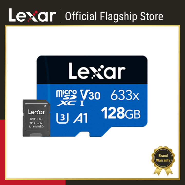 Lexar High-Performance 633x 128GB microSDHC microSDXC UHS-I Memory Card - Fast Video Capture and High Transfer Speed