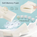 MAYTTO High Quality Memory Foam Pillows Neck Rebound Functional Pillow Memory Foam Pillow Sleeping Healthcare Cervical Protection Therapy Slow Rebound Soft Bedding Pillow for Neck Support Back Health.