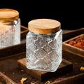 Decorative pattern Vintage jar Handcrafted Organizer  glass Pattern glass Airtight seal Sturdy construction Sealed jar for Home decor Kitchen storage Pantry organization Gift idea Suitable for all. 