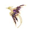 New Exquisite Rhinestone Phoenix Brooch for Trendy and Stylish Women Luxury Enamel Color PINs Fashion Cloth Bags Accessories Elegant Bird Jewelry Gifts. 
