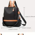 Women Large Capacity Outdoor Tote Bag ( Orange/ black).