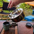 Portable Camping Tea Kettle, Teapot Coffee Pot Outdoor Kettle Campfire Kettle Water Kettle Cookware for Hiking Camping Picnic. 
