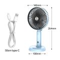 DURATION POWER DP-7640 Rechargeable 3000mAh Lithium Battery Up-Down Adjustable Fan With Mobile Stand.