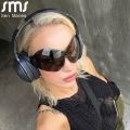 New Steampunk Oversized Sunglasses for Women Trends Punk Y2k Sun Glasses Goggle Men 2000'S Brand Designer Eyewear De Sol Oculos Moonlight Shines.