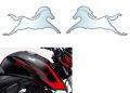 2PS TVS Apache RTR 4V Horse Side Badge Logo/Decal Model Emblem 3D Adhesive Both Side of Petrol Tank Monogram Sticker for Bikes.
