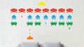 Gamer Vinyl Stickers SPACE INVADERS Video Game Play Room Wall Decal.