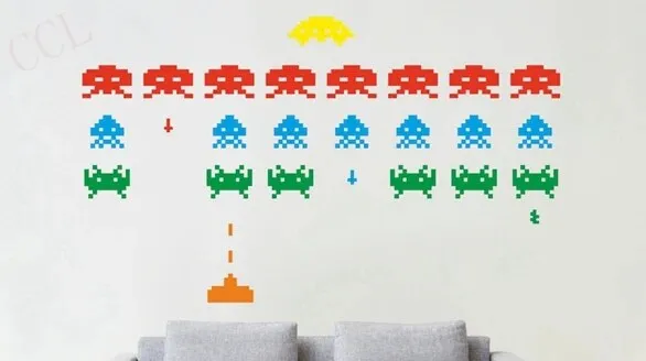 Gamer%20Vinyl%20Stickers%20SPACE%20INVADERS%20Video%20Game%20Play%20Room%20Wall%20Decal%20-%20Image%207