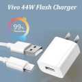 Vivo 44W Fast Charger Flash Charging Power Adapter With Usb Type C Cable For Vivo X70 X60 X50 Pro IQOO Neo855 Z5X S6 S7 Y5s. 