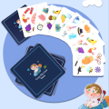 Children's Educational Logic Thinking Toy Crazy Flip Card Montessori Find Shape Animal Fruit Shadow Pairing Shape Puzzle Game. 