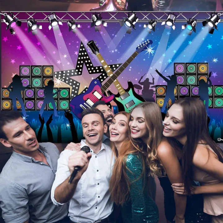1%20Pcs%20Karaoke%20Party%20Decorations%20Supplies%20Fabric%20Rock%20Star%20Vacation%20Party%20Backdrop%20Banner%20for%20Party%20-%20Image%205
