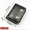 Minimalist Synthetic Leather Summer Wallet for Men - Double Magnetic Button Multi-Card Style with Polyester Lining.
