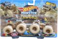 2 Pics  Car Hot Wheels Monster Trucks 1:64 Scale Die-Cast Demolition Doubles 2-Pack Assortment For Kids Age 3 - 8 Years Old, Collectible Toy Truck With Big Crashing And Smashing Styles May VaryPack. 
