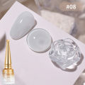 XEIJAYI Gel Nail Polish Pink Jelly Clear Color Thermo Gel Polish Semi Permanent Glitter Varnish Ceramic Cat's Eye Manicure. 