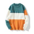 Japanese Style Loose Multicolor round Neck Student Ins Sweater.