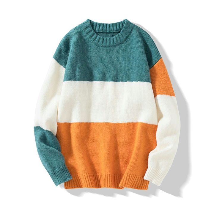 Japanese%20Style%20Loose%20Multicolor%20round%20Neck%20Student%20Ins%20Sweater%20-%20Image%202
