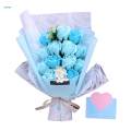Soap Flower Bouquet bouquet Soap Flower Floral Artificial bouquet Realistic for Home Decor Anniversary Gift Mother's Day Office.