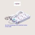 Multi Plug Maxline ML-2013 Multiplug 6 Port Extention Socket 8 Feet Cable. 
