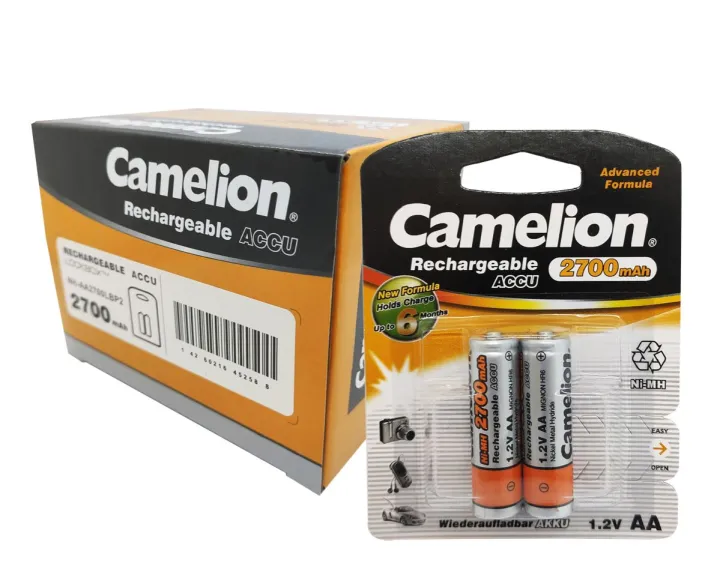 Camelion%20Rechargeable%20AA%20Battery%20Ni-MH%202700%20mAh%20Ni-MH%201.2v%20Pack%20of%202pcs%20-%20Image%202