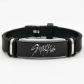 Kpop Stray kids Silicone Titanium Steel Bracelets For Women Men Jewelry Felix Hyunjin Han Bracelet Pulseras Friends Jewelry Gift. 